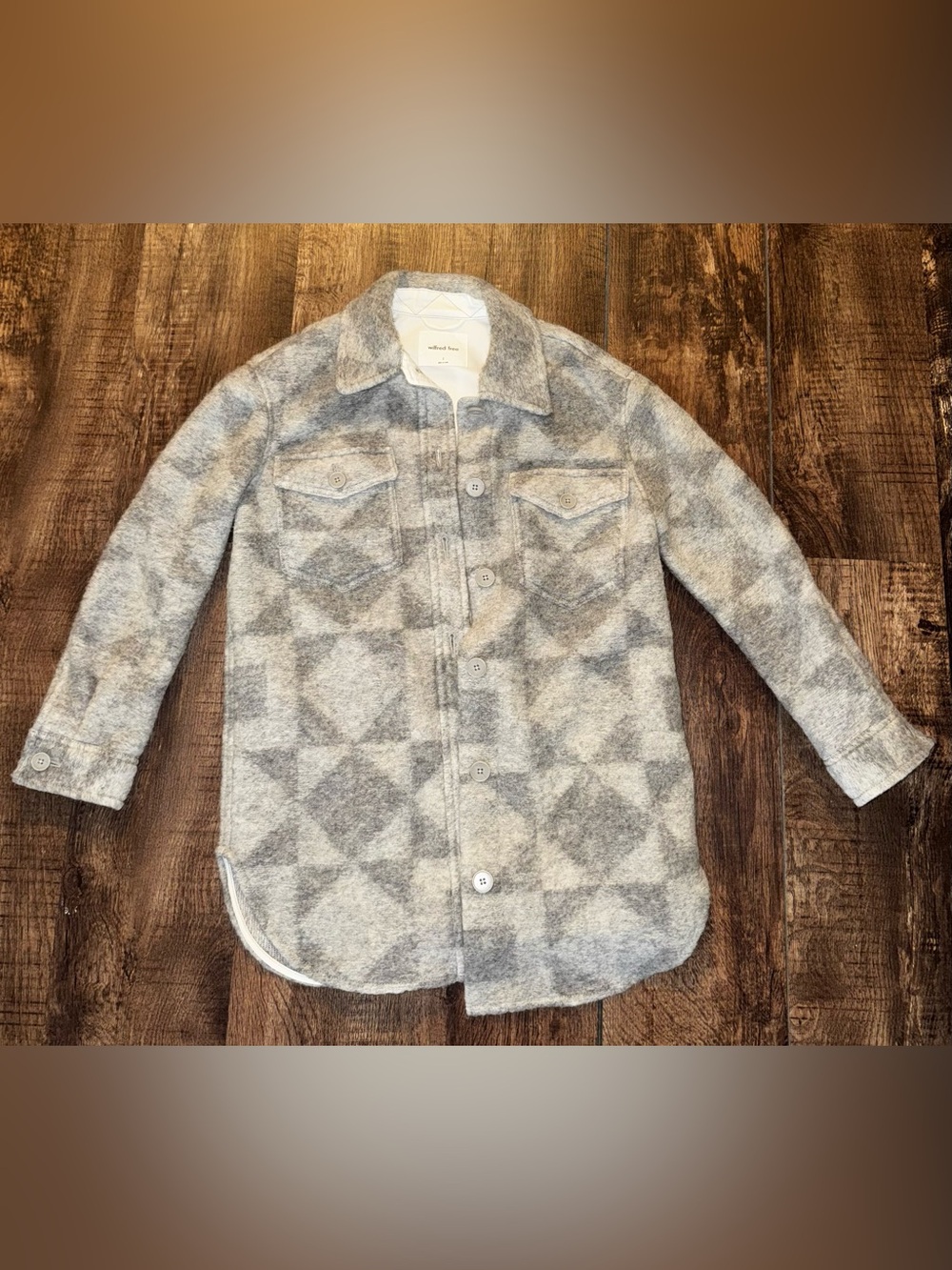 Wilfred Free Gray Wool-Blend Shacket